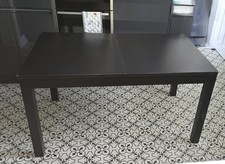 IKEA Bjursta Extendable Dining Table Black, 4 Chairs