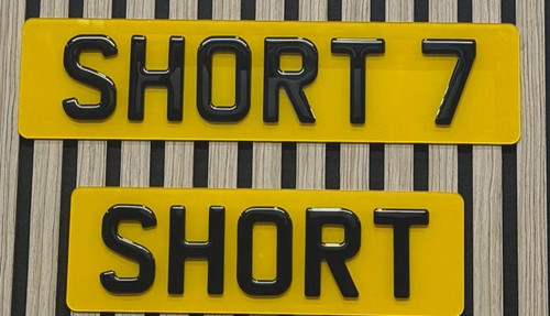Short number plates - number,