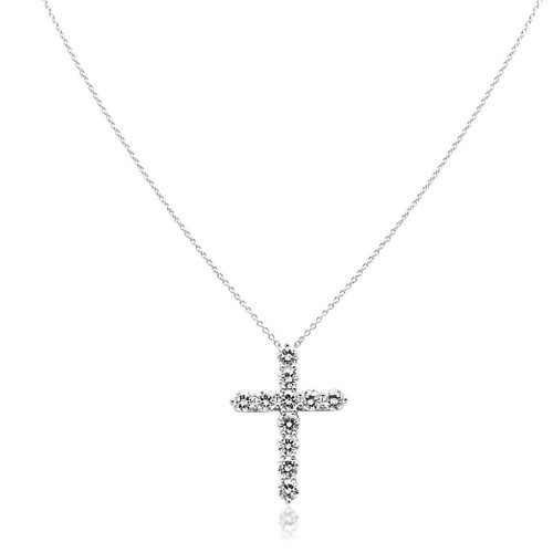 Tiffany diamond cross pendant - diamond,