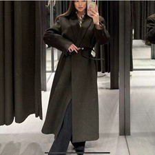 Zara ZW Collection Belted Wool