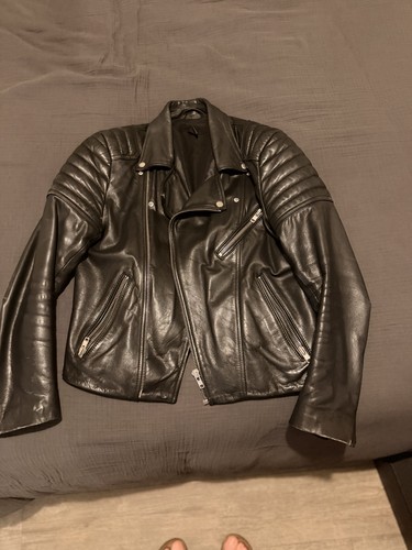 Leather biker jacket size - h&m,