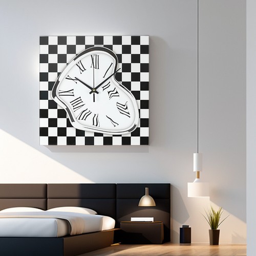 Large wall clock 30cm glass - clock,