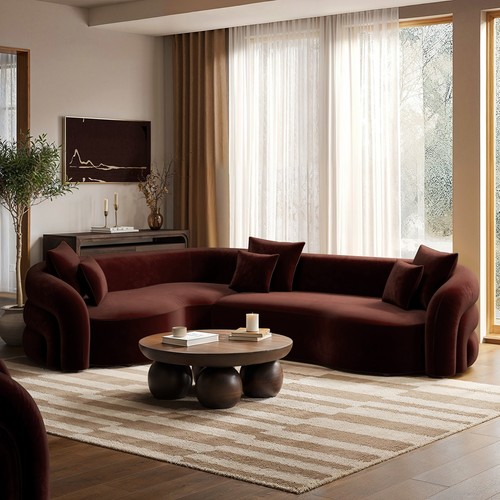 Deep red velvet left - red,