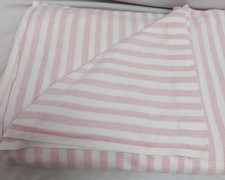 Vintage Vantona Flannelette Pink Candy Stripe Double sheet 82" x 88" Retro
