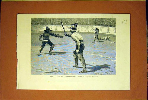 Original old antique print - original,