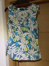 Moda By George Linen Top Blues