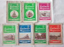 Vintage Collection of 7 x "The Railway Magazine" Various Editions 1937 to 1951