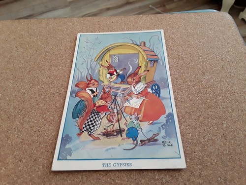 Rene cloke postcard gypsies - cloke,