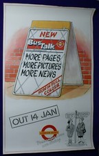 LONDON TRANSPORT BUSES POSTER BUS TALK GAX JAN 1988