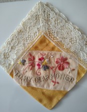 Vintage Silk gold Handkerchief