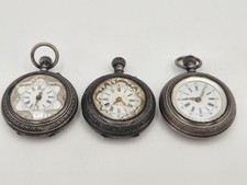 3 Antique Ornate 800 Silver