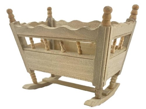 Dolls house bare wood - house, rocking