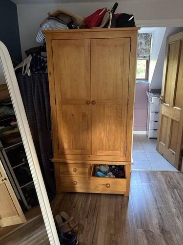 Pine wardrobe - pine,