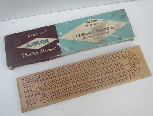 Vintage acme wooden cribbage - vintage,