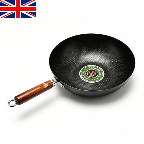 Cast iron wok - iron, stick