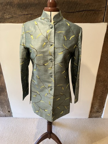 Pale teal shibumi embroidered - teal,