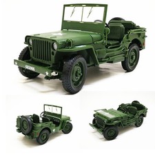 1:18 Willys WWII Tactical Truck Off-road Military Vehicle Model Ornaments Gift p