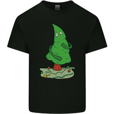 Naked Christmas Tree Funny Rude Xmas Naturist Mens Light Cotton T-Shirt