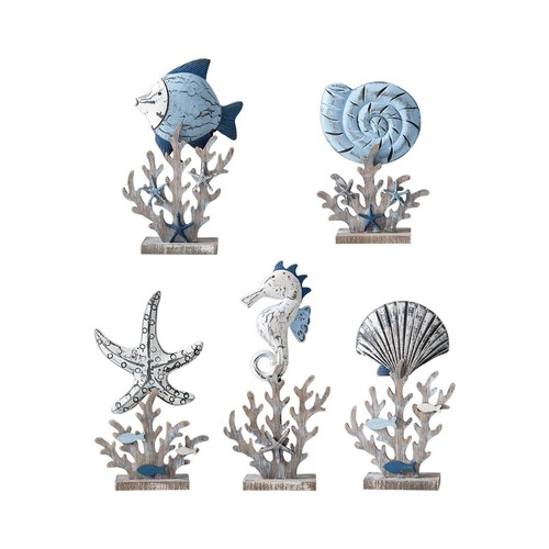Wooden coral figure - wooden,