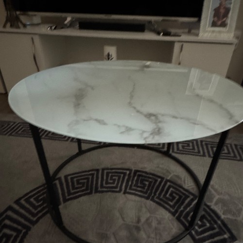 Round marble effect coffee - round, marble-effect