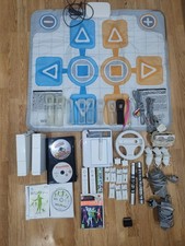 MASSIVE Nintendo Wii & Wii U Bundle Consoles, 3 Remotes, Charger Mat Wheel Games