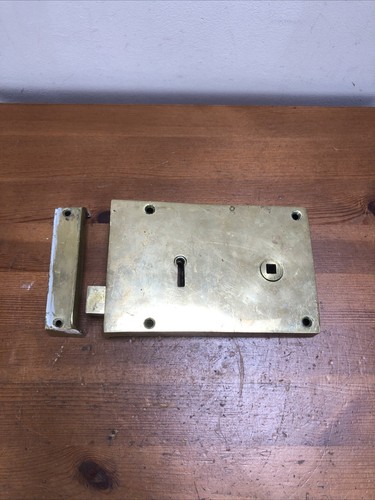 Solid brass rim lock - brass,