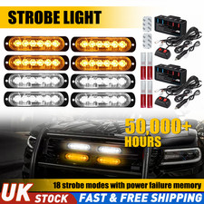 8x LED Grille Strobe Warning