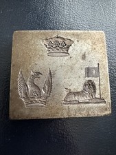 Churchill Family Coat Of Arms Antique Heraldic Metal Printing Plate / Wax Stamp