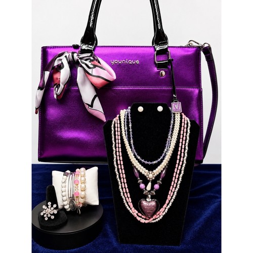 Purple glam work bag - purple,