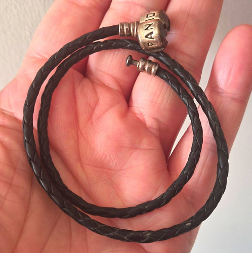 Pandora black braided - braided, leather