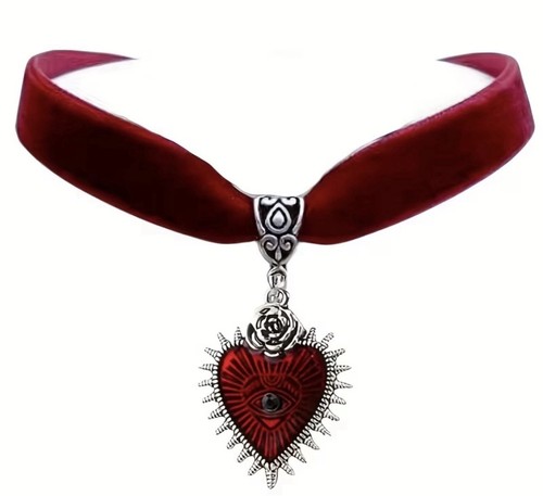 Gothic style red - gothic, choker