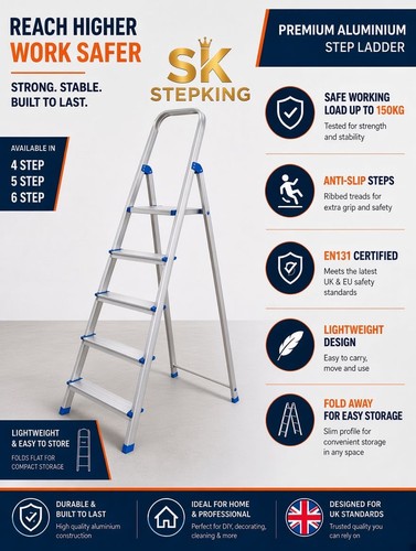 Aluminium step ladder 6 - ladder, 5