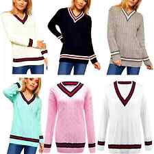 Ladies Long Sleeves V Neck