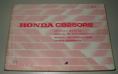 Betriebsanleitung honda 250 - betriebsanleitung,