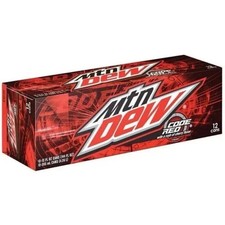 Mountain dew code red soda - mountain,