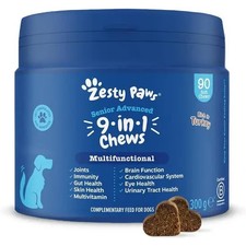 Zesty Paws Senior Advanced 9-in-1 Multifunctional Chews for Senior Dogs 90 chews