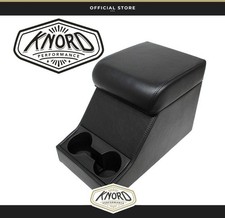 LAND ROVER DEFENDER BLACK CHUBBY CUBBY BOX WITH EXTRA PADDED LID AND CUP HOLDERS