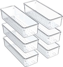 6 Pack Clear Drawer Organizer