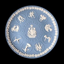 Wedgwood Jasperware Handcrafted Pale Blue Montreal Olympic Collector Plate
