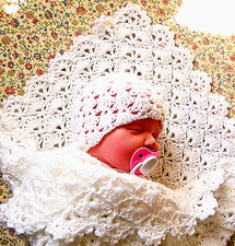 Hand Knitted/Crochet White