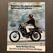 1973 Harley Davidson TX-125 Enduro Cycle Print Ad