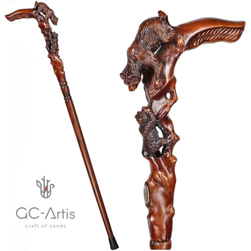 Bear walking stick - bear,
