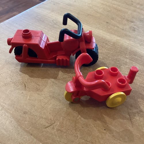 Vintage red duplo tricycle and - vintage,