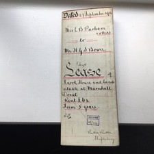1904 Lease & 2 Letters Knook House Marnhull Dorset Parham To Bower