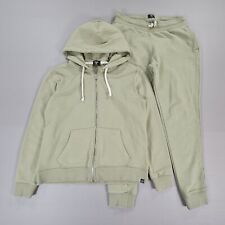Superdry Womens Tracksuit Set Green 14 UK Hoodie & Joggers Cotton
