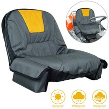 Waterproof Mower Seat Cover Ride on Lawn Mower Seat Cover Large Lawn w/ 4Pockets