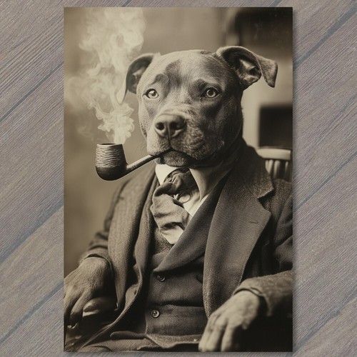 Art print anthropomorphic dog - art,