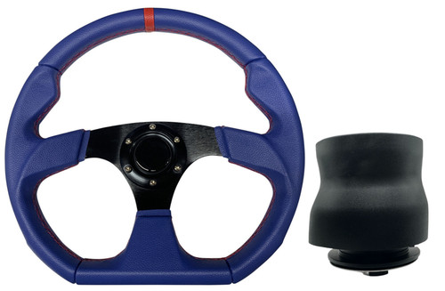 Blue 350mm steering wheel - 350mm,