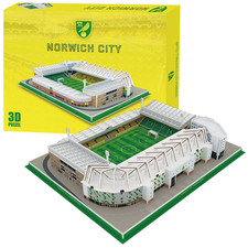 Official Licensed Norwich City Carrow Road Stadium 3D Puzzle Jigsaw Replica