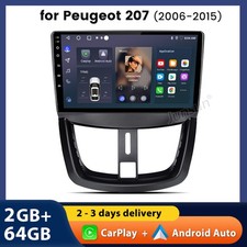 9"Android14 Apple CarPlay Car Stereo Radio GPS WiFi BT For Peugeot 207 2006-2015